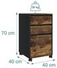 Relaxdays Rollcontainer mit 3 Schubladen Bild 4