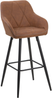 Beliani 'Darien' Barstuhl, 2er Set, Stoff, 103 x 54 x 50 cm, Braun Bild 3