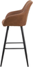 Beliani 'Darien' Barstuhl, 2er Set, Stoff, 103 x 54 x 50 cm, Braun Bild 5