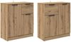 vidaXL Sideboards 2 pcs Artisan-Eiche 60 x 30 x 70 cm Holzwerkstoff 3415583 Bild 2