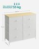 Songmics Kommode, Schrank, 6 Stoffschubladen, Metallgestell Bild 5