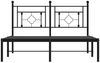 vidaXL Bettgestell mit Kopfteil Metall Schwarz 140x200 cm 374340 Bild 5