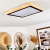 »Campertogno«, moderne Deckenlampe aus Metall/Holz/Kunststoff in Natur/Schwarz/Weiß, eckig, 35x35 cm, 2400 Lumen, 3000 Kelvin, 1 x LED 24 Watt (inkl. ) Bild 4