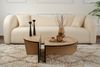 Dmora Wohnzimmertisch Dain, Niedriger Wohnzimmertisch, Kaffeeregal, Couchtisch für Sofa, 90x60 h35 cm, Eiche und Schwarz Bild 4