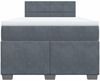 vidaXL Boxspringbett mit Matratze Dunkelgrau 120x200 cm Samt 3286283 Bild 4