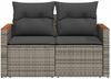 vidaXL Gartensofa 2-Sitzer mit Kissen Grau Poly Rattan 366144 Bild 4