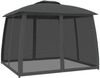 vidaXL Pavillon mit Doppeldach & Netzwänden Anthrazit 2,93x2,93m Stahl 368449 Bild 2