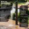 STEELSØN 'Xypher' Solardusche 60L, hexagon, schwarz, warmes Wasser bis 60°C, schwankender Regenduschkopf und Wasserhahn, Gartendusche inkl. Schutzhaube Bild 5