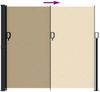 vidaXL Seitenmarkise Ausziehbar Beige 180x500 cm 4004450 Bild 5