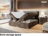 MEBLINI Boxspringbett DALIA 140x220 cm mit Bettkasten - H3/Braun Samt Polsterbett - Doppelbett mit Topper & Taschenfederkern-Matratze Bild 5