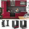 Herdumbauschrank Fame-Line Bordeaux Hochglanz 60 cm ohne Arbeitsplatte Vicco Bild 2