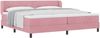 vidaXL Boxspringbett mit Kopfteil Rosa 200 x 200 cm Samt 3340411 Bild 2