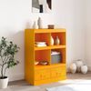 vidaXL Highboard Senfgelb 67x39x95 cm Stahl 841802 Bild 3