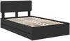 vidaXL Bettrahmen mit Schubladen Schwarz 120 x 190 cm Holzwerkstoff 3412207 Bild 4