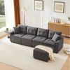 Merax Ecksofa 4-Sitzer Sofa, Cord-Sofa mit Stauraum, 1 Teile, Polstersofa für Apartment & Wohnzimmer Bild 3