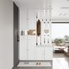 Merax Garderoben-Set Garderobenset mit Schuhschrank, Schuhbank, (1-St, Kleiderschrank, Wandgarderobe mit 4 Haken, 6 Türen, 2 Schublade), Flurmöbel, Garderobenständer, Weiß Bild 2