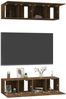 vidaXL TV-Wandschränke 4 Stk. Räuchereiche 60x30x30 cm Holzwerkstoff 3120203 Bild 3