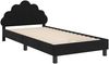 vidaXL Kinderbettgestell mit Kopfteil Schwarz 80 x 200 cm Samt 42011150 Bild 4