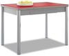 ASTIMESA Ausziehbarer Küchentisch, Aluminiumgestell, rot, ideal für kleine Räume, 90x50 cm, ausziehbar 140x50 cm Bild 1