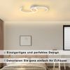 ZMH Deckenlampe LED Deckenleuchte Schlafzimmer - Schlafzimmerlampe Modern 24W Wohnzimmer Deckenbeleuchtung 60CM Wohnzimmerlampe Weiß Küchelampe Warmweiß für Schlafzimmer Küche Flur Esszimmer Bild 4