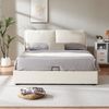 Polsterbett Lunner mit Matratze 140x200 cm Beige [en. casa] Bild 2