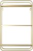 Modernes Wandregal/Bücherregal "Ilona" aus Metall, gold Bild 2