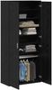 vidaXL Hochschrank Schwarz Eichen-Optik 80 x 39 x 178 cm Holzwerkstoff 3365572 Bild 3