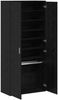 vidaXL Hochschrank Schwarz Eichen-Optik 80 x 39 x 178 cm Holzwerkstoff 3365572 Bild 5