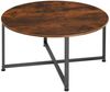 tectake Couchtisch Beistelltisch Aberdeen 88,5x47cm (1-St, 1 tlg), Runder Couchtisch im schnörkellosen Industrial Look Bild 5