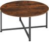 tectake Couchtisch Beistelltisch Aberdeen 88,5x47cm (1-St, 1 tlg), Runder Couchtisch im schnörkellosen Industrial Look Bild 4