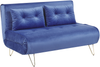 Schlafsofa 2-Sitzer Samtstoff marineblau VESTFOLD Bild 4