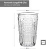 6er Set Romantic Longdrink-Glas Klar 340ml Cocktail-Glass Trink-Gläser Saft Bild 4
