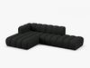 Micadoni Modulares Ecksofa offen Lupine 5-Sitzer Links Boucle Baloo Schwarz Bild 2