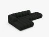 Micadoni Modulares Ecksofa offen Lupine 5-Sitzer Links Boucle Baloo Schwarz Bild 3