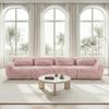 Flieks 4-Sitzer Sofa, rahmenlos modular Sofa mit 4 Kissen, rutschfester Boden, Plüsch, Rosa Bild 2