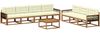 vidaXL Outdoor-Sofagarnitur mit Kissen 8 pcs Natur und Creme 3382403 Bild 2