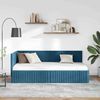 vidaXL Eckbettgestell mit Kopfteil Blau 90 cm x 190 cm Samt 42016255 Bild 3