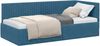 vidaXL Eckbettgestell mit Kopfteil Blau 90 cm x 190 cm Samt 42016255 Bild 2