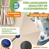 KESSER® Ampelschirm mit LED Solar inkl. Abdeckung mit Kurbelvorrichtung, UV-Schutz, Aluminium beige, Ø 350 cm Bild 3