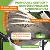 KESSER® Ampelschirm mit LED Solar inkl. Abdeckung mit Kurbelvorrichtung, UV-Schutz, Aluminium beige, Ø 350 cm Bild 5