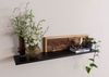 Wandregal 113x23x28 schwarz / natur geölt LINDAU #105 Bild 2