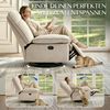 FLEXISPOT Sessel gemütlicher TV-Sessel, Relaxsessel (Versteckter Stauraum, 105° - 145° verstellbar, Drehsessel mit Rocking, Ruhesessel für Senioren & Stillenden), 159 KG belastbar, Inkl. Eine Strickdecke (1,3x1,7 m) Bild 4