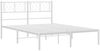 vidaXL Bettgestell mit Kopfteil Metall Weiß 120x200 cm 372226 Bild 4