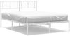 vidaXL Bettgestell mit Kopfteil Metall Weiß 120x200 cm 372226 Bild 2