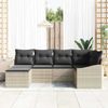 vidaXL Garten Essgruppe mit Kissen mit Speicher 6 pcs Hellgrau 3355461 Bild 3