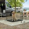 belviona Transportkäfig klappbar mit Bodenwanne, sicherer Hunde- und Katzenkäfig 122 x 75 x 81 cm Bild 2