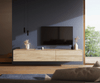 Lowboard Cuor 220 cm Keramik Laminam® Sabbia Eichefarbig 1 Klappe 2 Schubfächer Schwebend Bild 2