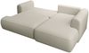 Selsey ''Ovo Mini' Eckschlafsofa rechtsseitig mit Stauraum, Easy-Clean-Samtbezug, hellbeige, 93 x 238 x 156 cm Bild 4