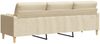 vidaXL Sofa 3-Sitzer mit Zierkissen Creme 210 cm Stoff 3278203 Bild 5