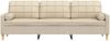 vidaXL Sofa 3-Sitzer mit Zierkissen Creme 210 cm Stoff 3278203 Bild 3